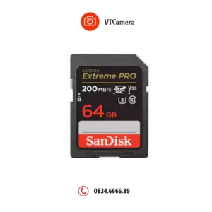 Thẻ nhớ SDXC SanDisk Extreme Pro U3 V30 64GB 200MB/s (Thẻ Chính Hãng)